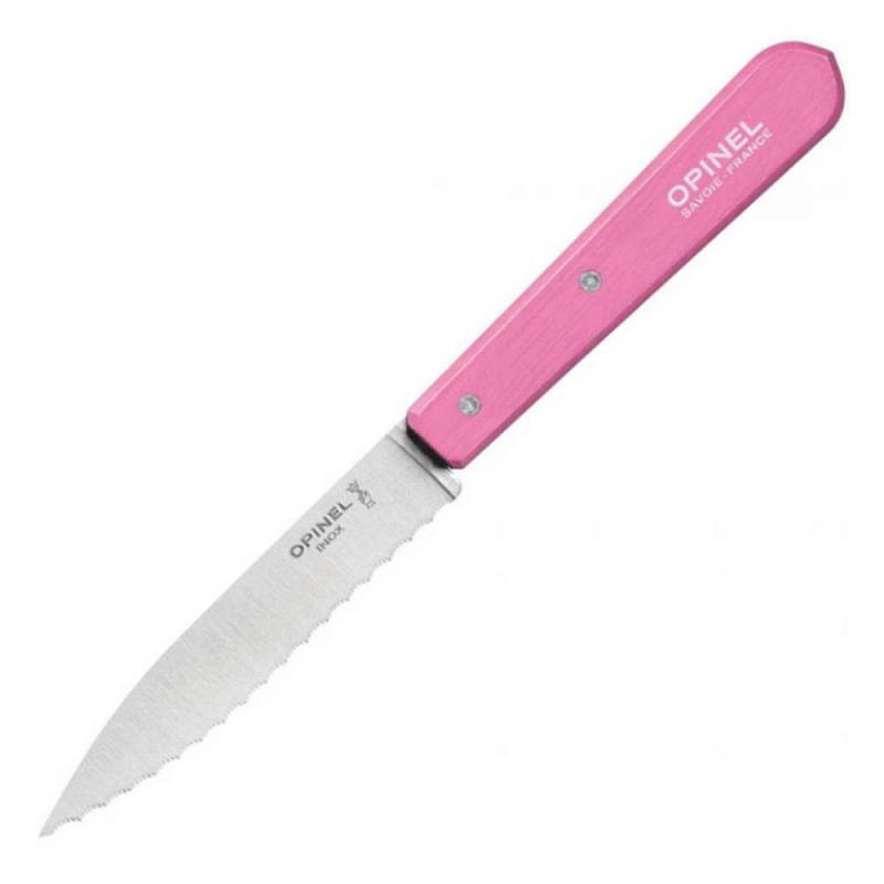 Нож столовый Opinel №113, нержавеющая сталь, блистер, розовый