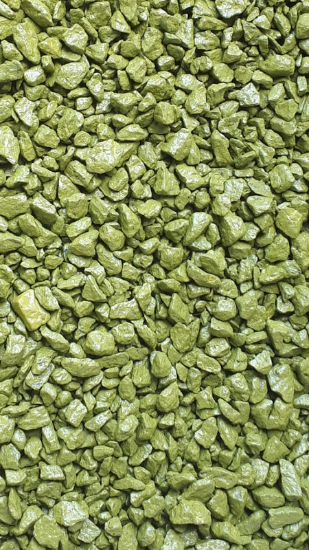 фото Щебень гранитный искусственно окрашенный темно-зеленый 5 кг. фракция 5-10мм пк пакполимер