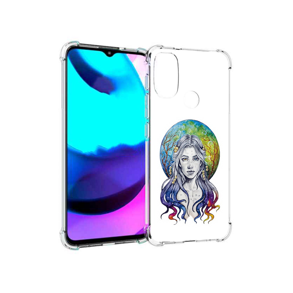 

Чехол MyPads Tocco для Motorola Moto E20 девушка с красивыми волосами (PT162039.356.313), Прозрачный, Tocco