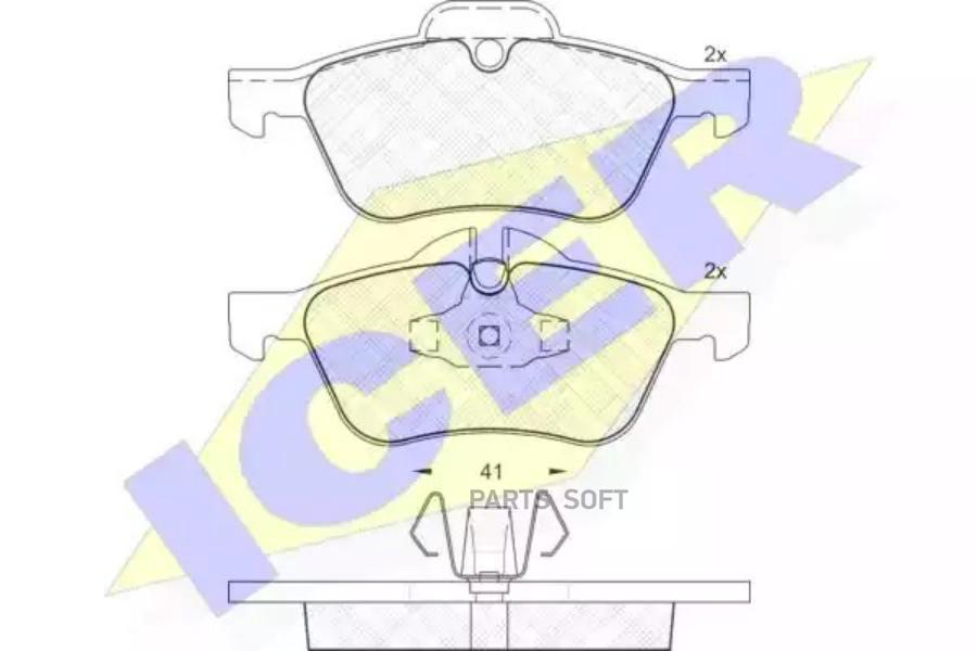 

Колодки Передние Mini Cooper R50/52/53 Icer 181434 Icer арт. 181434