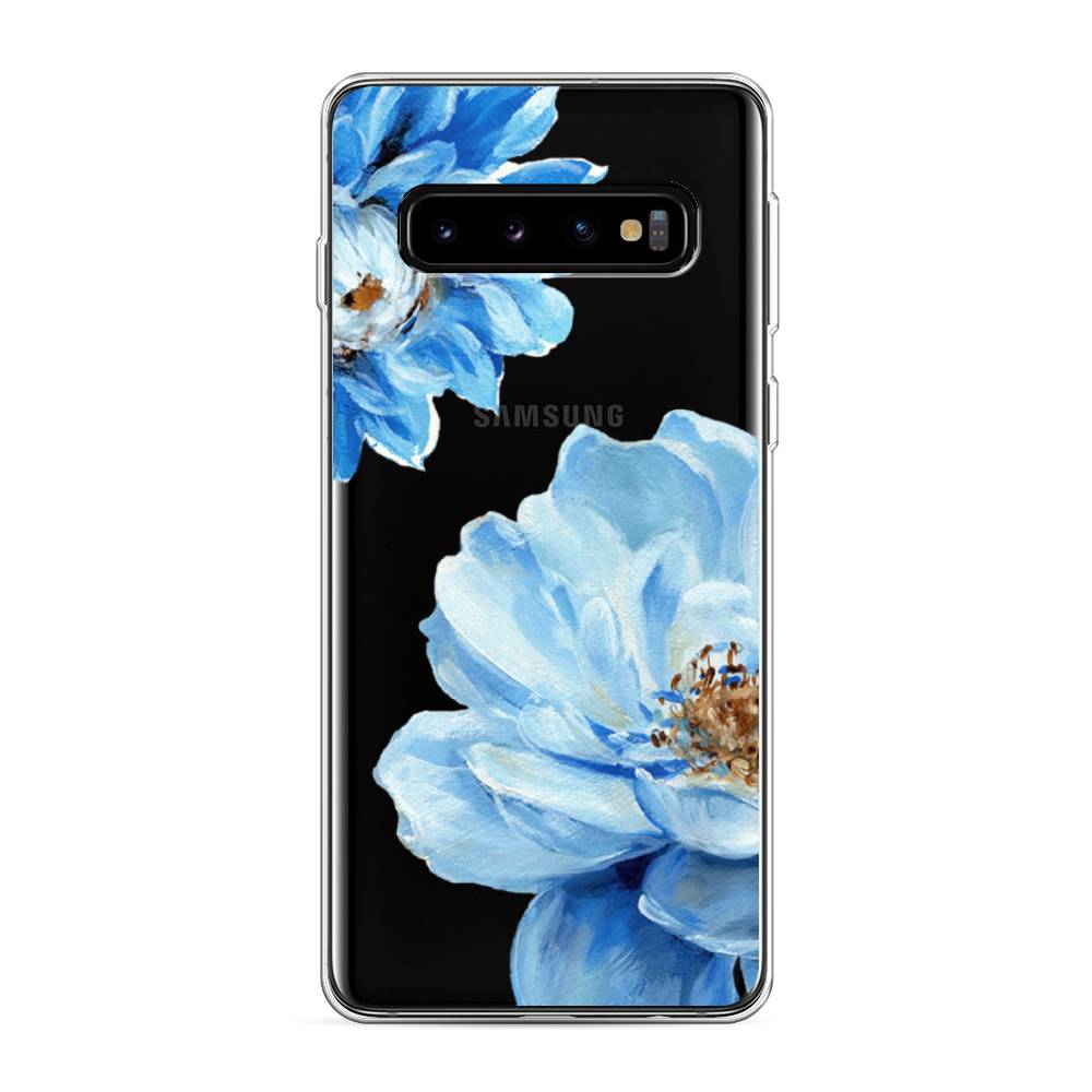 

Чехол Awog на Samsung Galaxy S10 "Голубые клематисы", Разноцветный, 27050-8