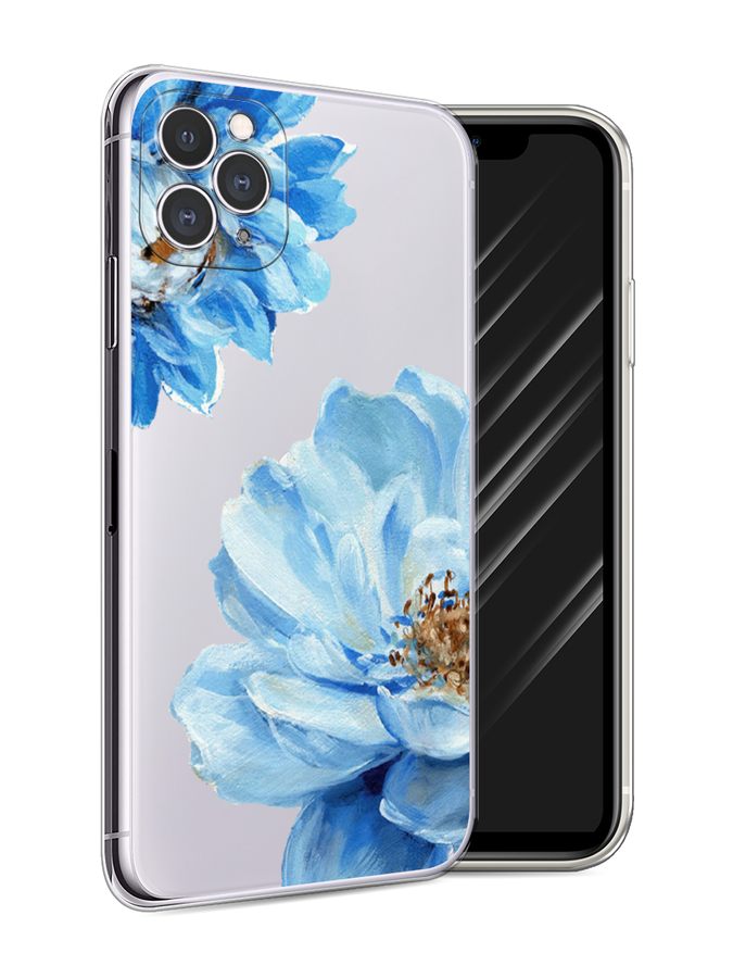 

Чехол Awog на Apple iPhone 11 Pro Max / Айфон 11 Pro Max "Голубые клематисы", Разноцветный, 12250-8
