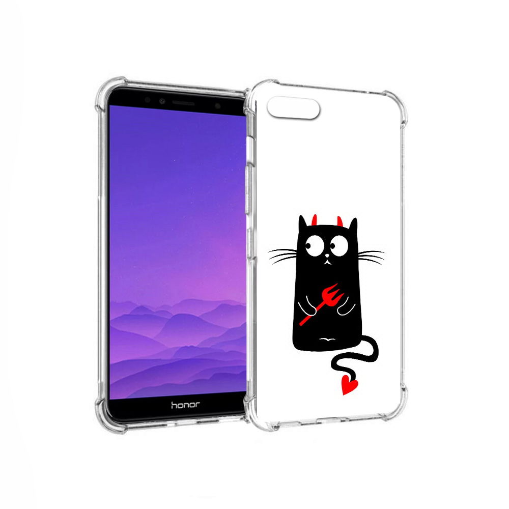 

Чехол MyPads Tocco для Honor 7A Кот демон (PT111206.25.97), Прозрачный, Tocco