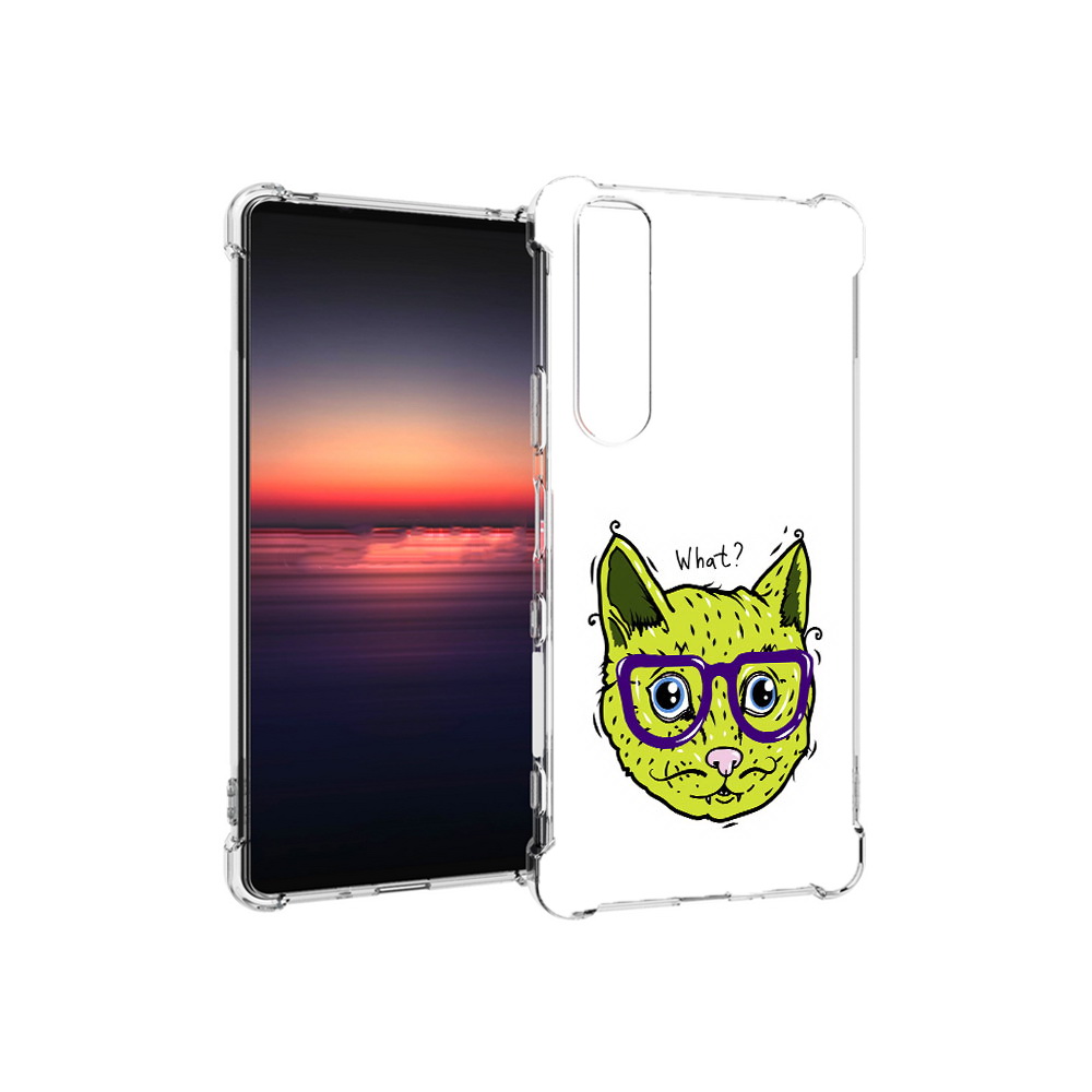 

Чехол MyPads Tocco для Sony Xperia 1 III Зеленый кот (PT162368.229.86), Прозрачный, Tocco