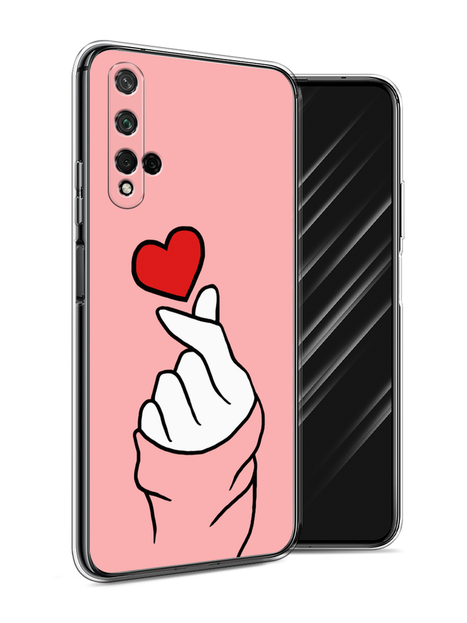

Чехол Awog на Honor 20 "Милое сердечко", Белый;красный;черный, 69550-7