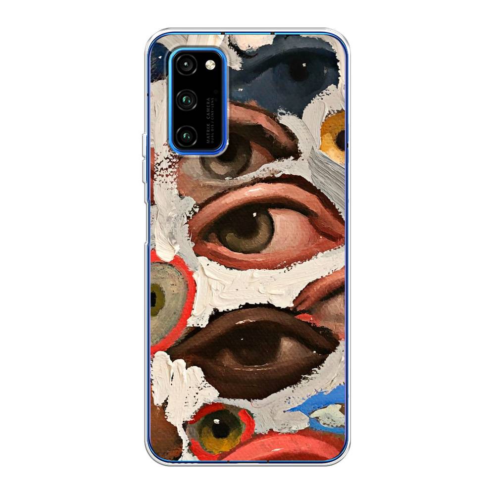 

Чехол Awog на Huawei Honor V30 Pro "Глаза масляная живопись", Серый;бежевый;красный, 611450-7