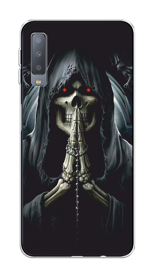 

Чехол на Samsung Galaxy A7 2018 "Молитва", Серый, 26750-1