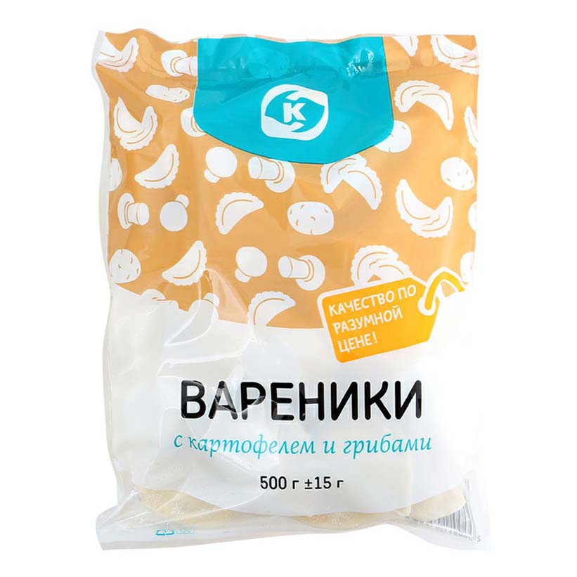 

Вареники Командор с картофелем и грибами 500 г
