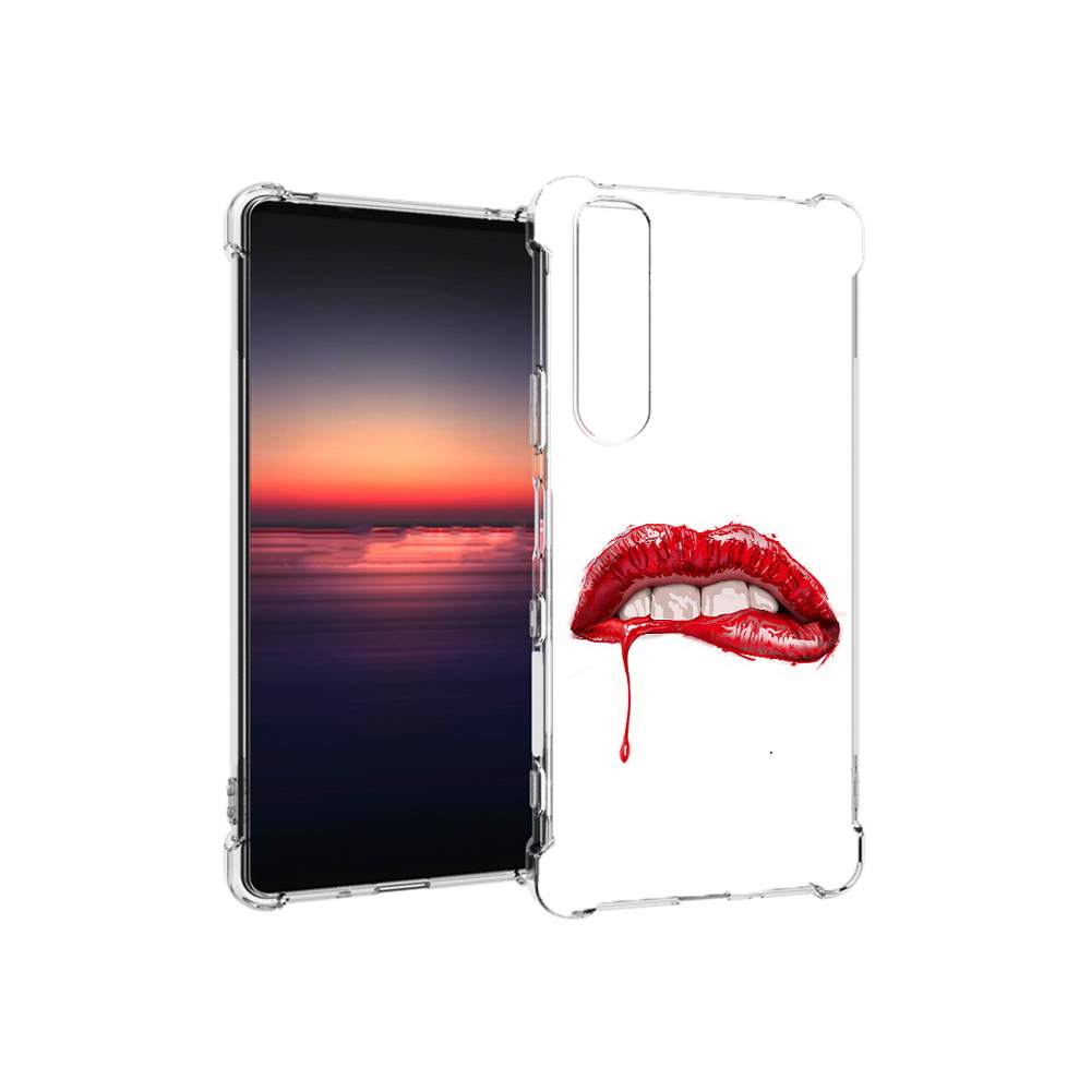 

Чехол MyPads Tocco для Sony Xperia 1 III яркие красные губы (PT162368.229.706), Прозрачный, Tocco