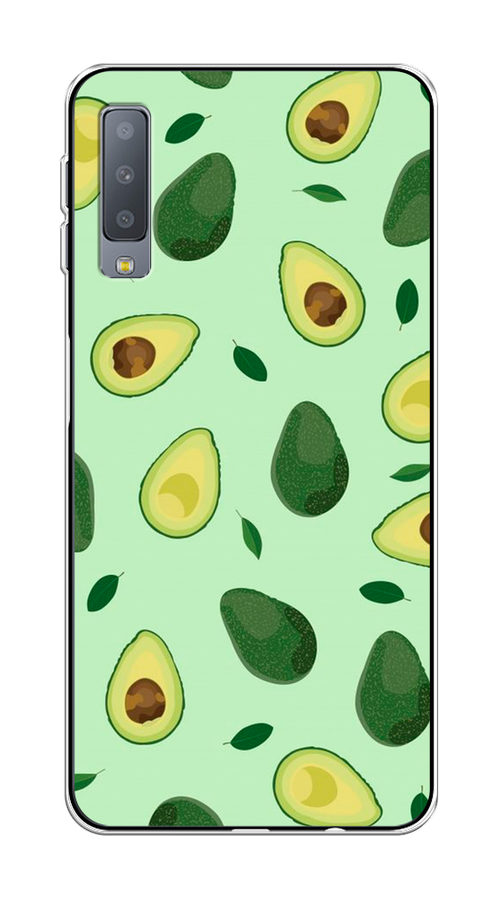 

Чехол на Samsung Galaxy A7 2018 "Blue avocado", Коричневый;зеленый, 26750-1