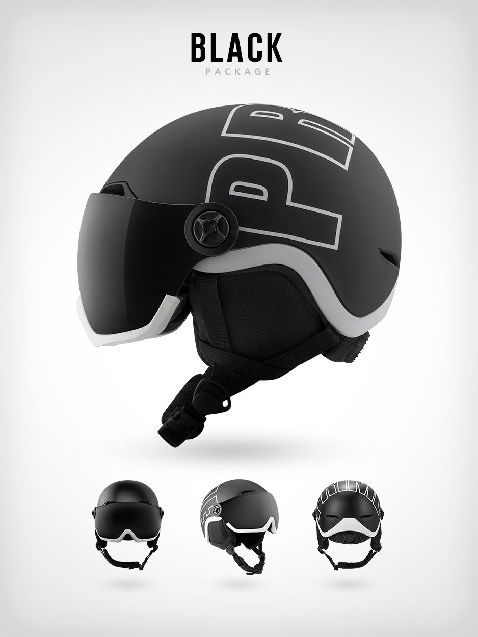 Шлем горнолыжный Prime VISOR black, размер L