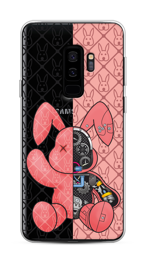 

Чехол на Samsung Galaxy S9 Plus "Киборг-заяц розовый", Розовый;прозрачный;черный, 25850-1
