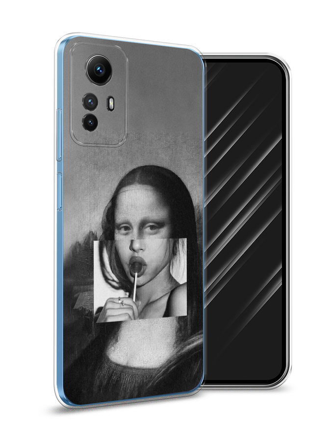 

Чехол Awog на Xiaomi Redmi Note 12S "Mona Lisa sucking lollipop", Серый, 318950-9