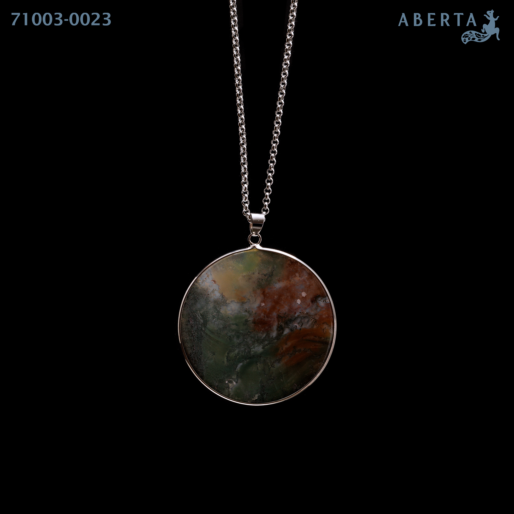 

Колье из бижутерного сплава 50 см ABERTA 0023, агат, 0023