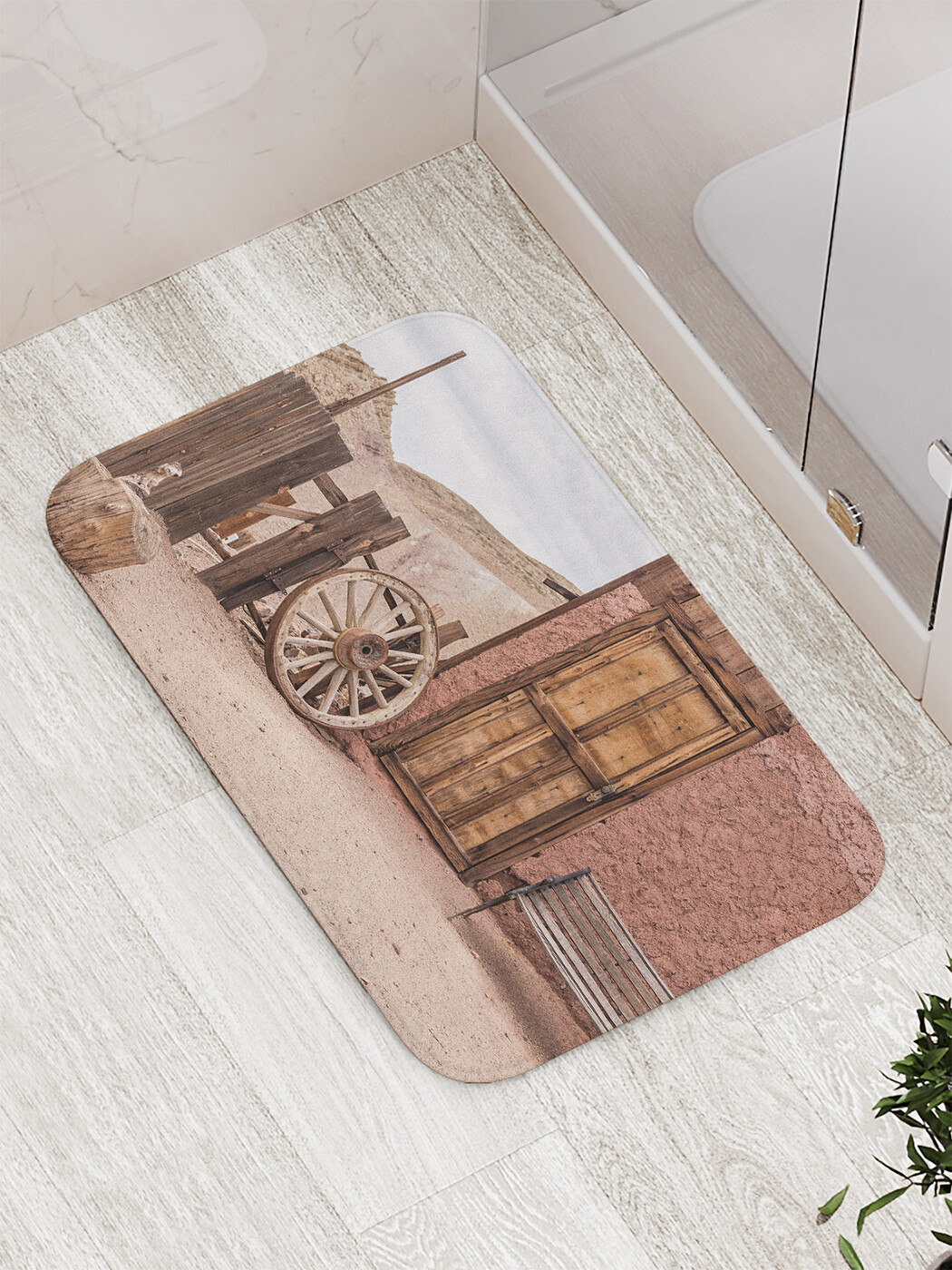 

Коврик противоскользящий JoyArty "Техасский колорит" для ванной, сауны, бассейна, 77х52 см, Техасский колорит