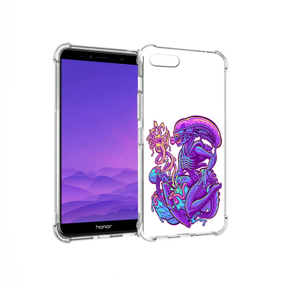 

Чехол MyPads Tocco для Honor 7A чужой фиолетовый цвет (PT111206.25.693), Прозрачный, Tocco
