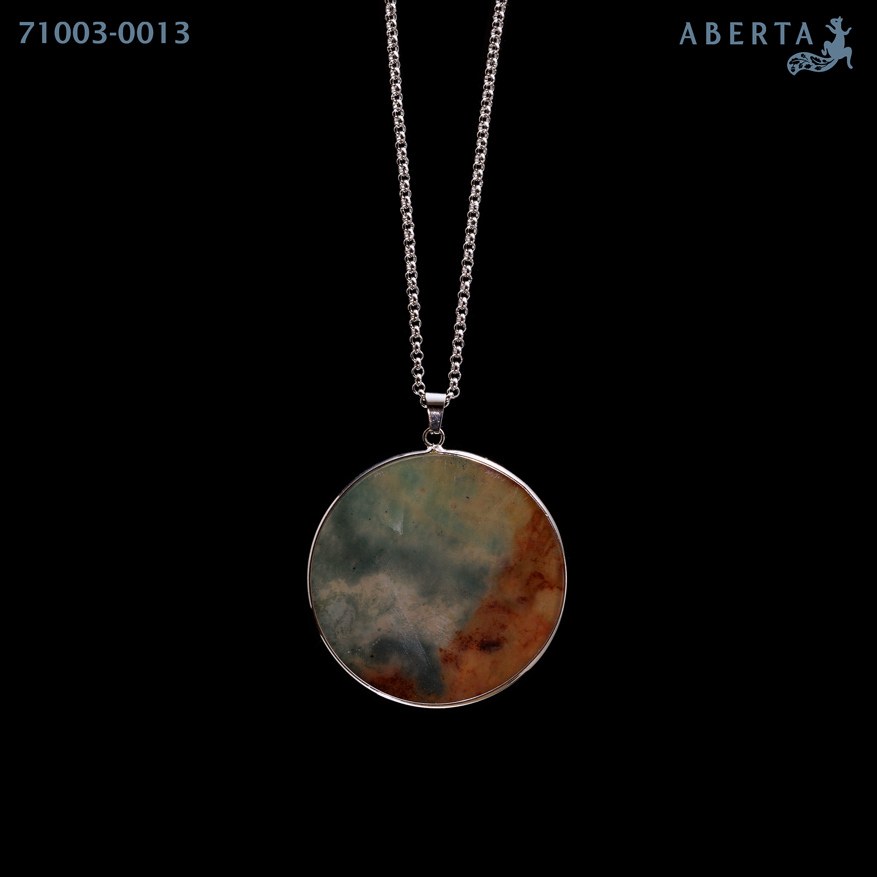 

Колье из бижутерного сплава 50 см ABERTA 0013, агат, 0013