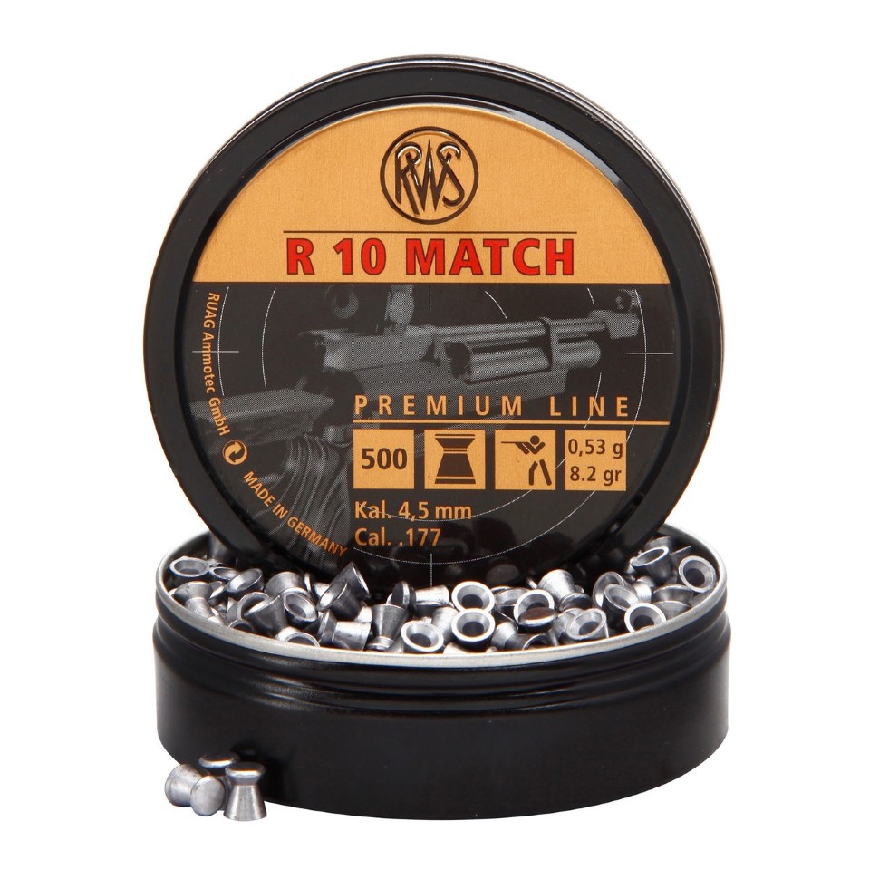 

Пули для пневматики RWS R10 Match 4,49 мм, 500 шт., R10 Match