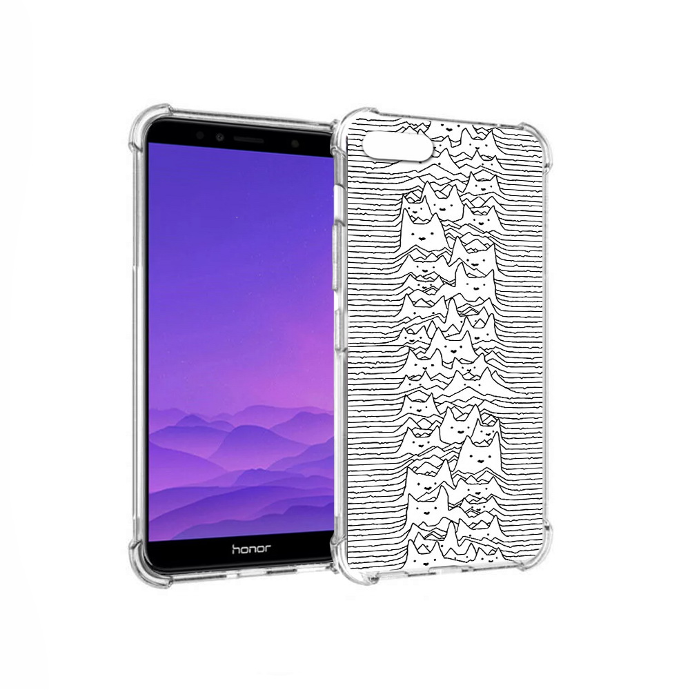 

Чехол MyPads Tocco для Honor 7A черно белые коты 3D (PT111206.25.682), Прозрачный, Tocco