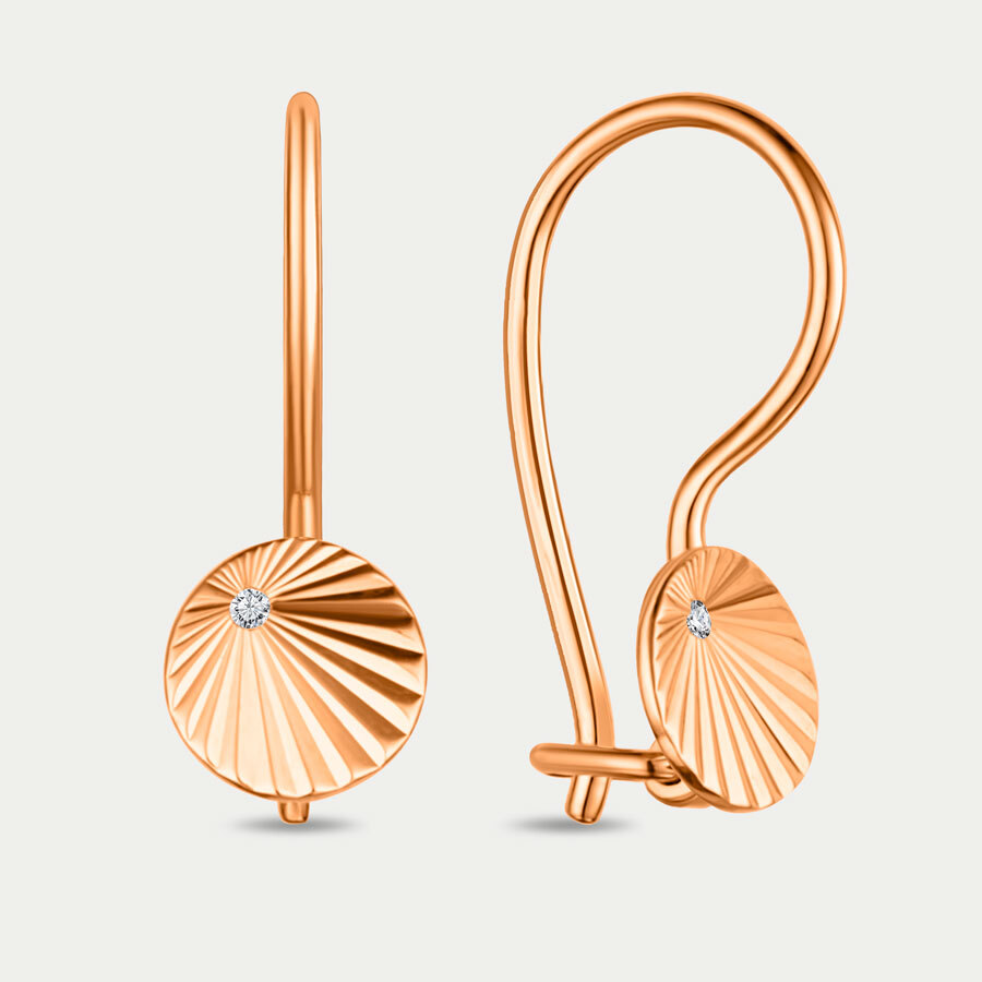 

Серьги из розового золота Династия 013622-1110, фианит, 013622-1110