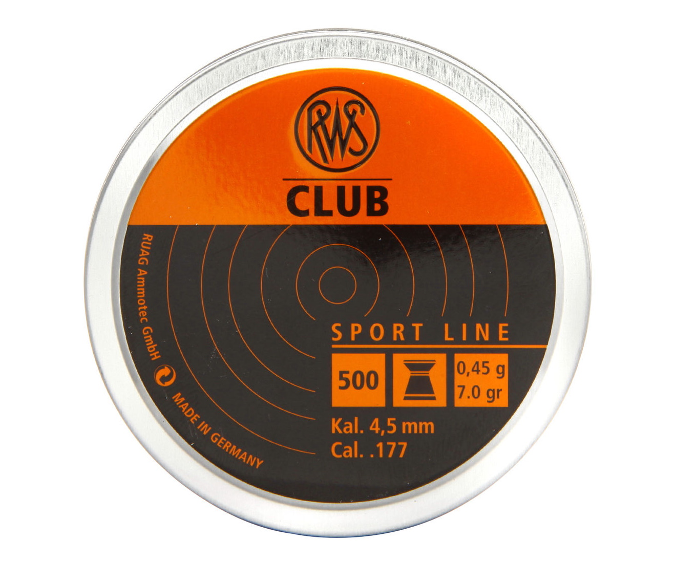 

Пули для пневматики RWS Club 4,5 мм (cal.177), 500 шт, Club