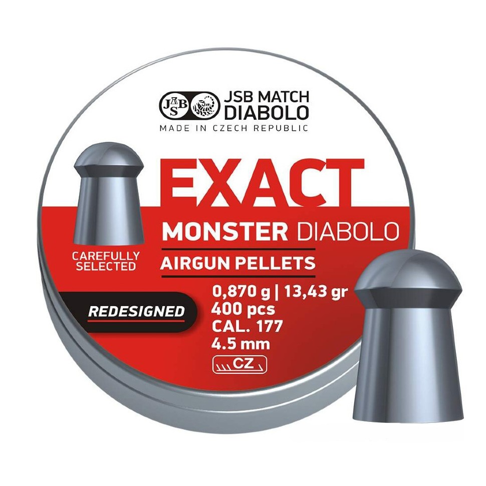 

Пули для пневматики JSB Exact Monster Diablo 4,5 мм, 400 шт., Серый, Exact Monster Diablo