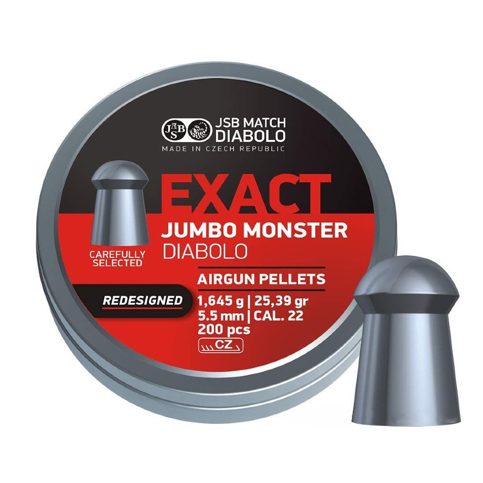 

Пули для пневматики JSB Exact Jumbo Monster 5,5 мм, 200 шт., Exact Jumbo Monster