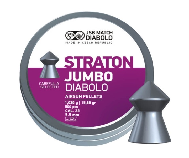 

Пули для пневматики JSB Diabolo Straton Jumbo 5,5 мм, 500 шт., Diabolo Straton Jumbo