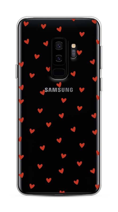 

Чехол на Samsung Galaxy S9 Plus "Red hearts", Красный;прозрачный, 25850-1