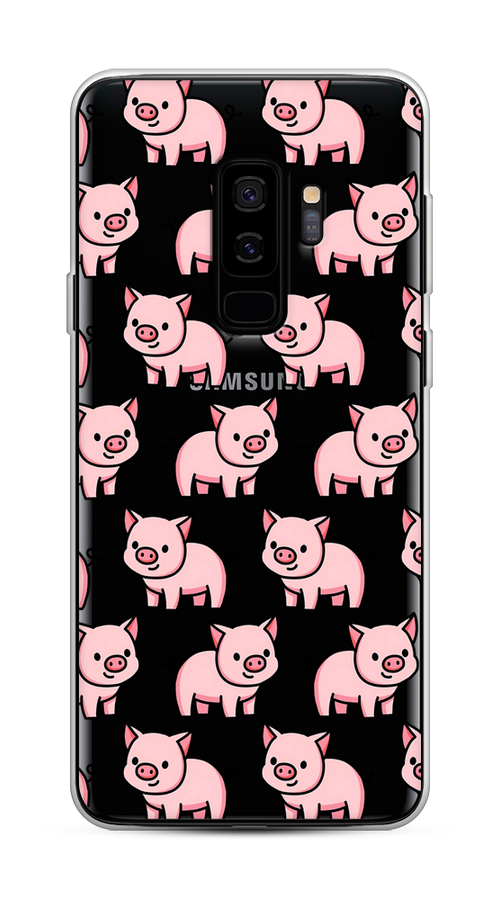 

Чехол на Samsung Galaxy S9 Plus "Веселые поросята", Розовый;черный;прозрачный, 25850-1