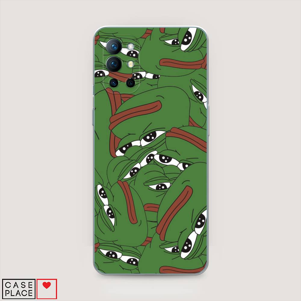 

Чехол Awog на OnePlus 9R / ВанПлас 9R "Печальный frog", Зеленый;белый, 151650-9