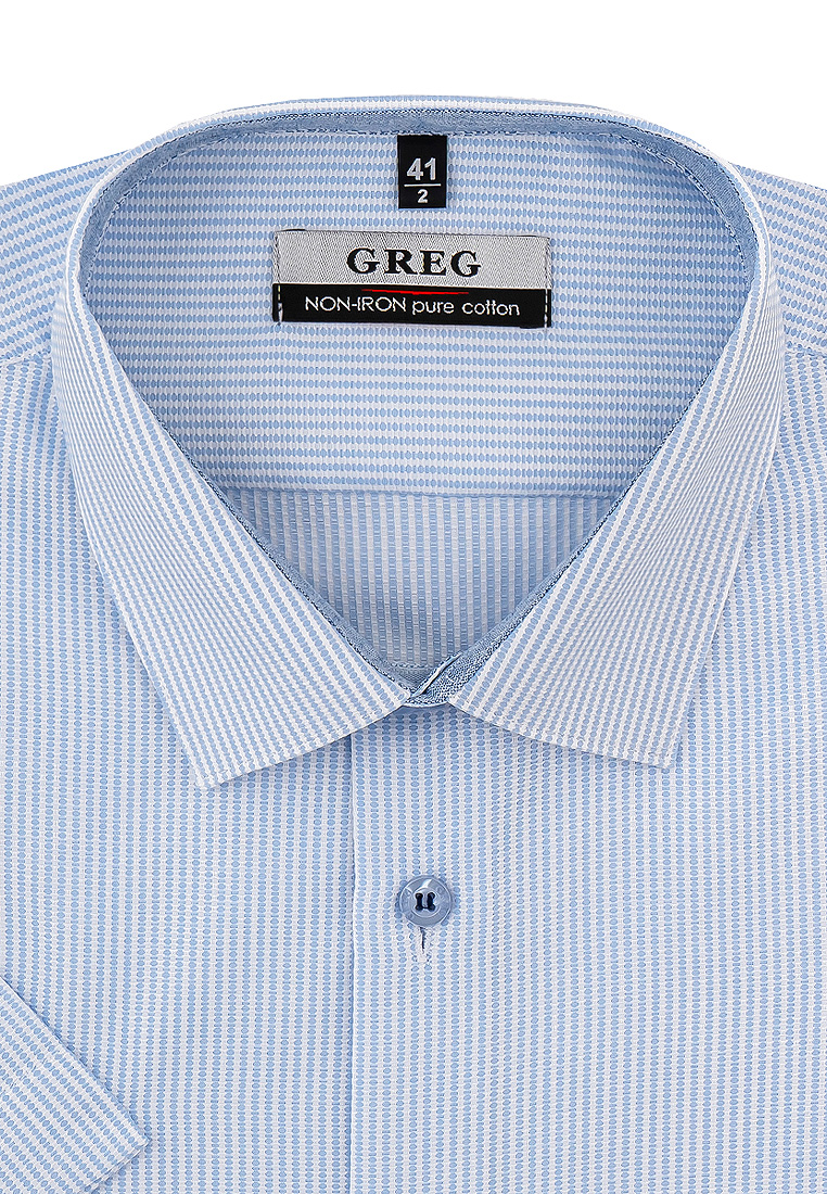 

Рубашка мужская Greg 01-00012715 голубая 39, Голубой, 01-00012715