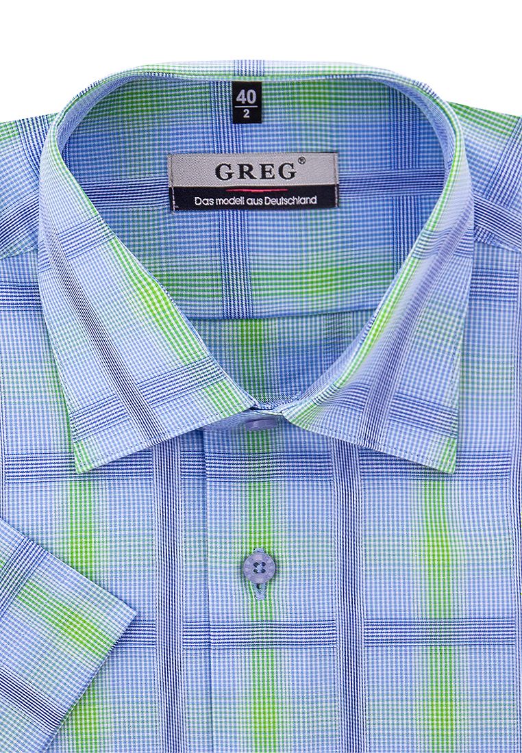 

Рубашка мужская Greg 01-00012687 голубая 37, Голубой, 01-00012687