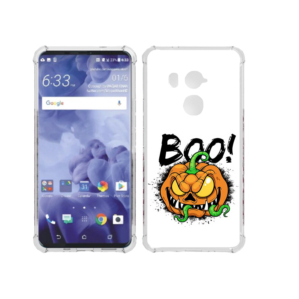 

Чехол MyPads Tocco для HTC U11 Plus Хэллоуин бу, Прозрачный, Tocco