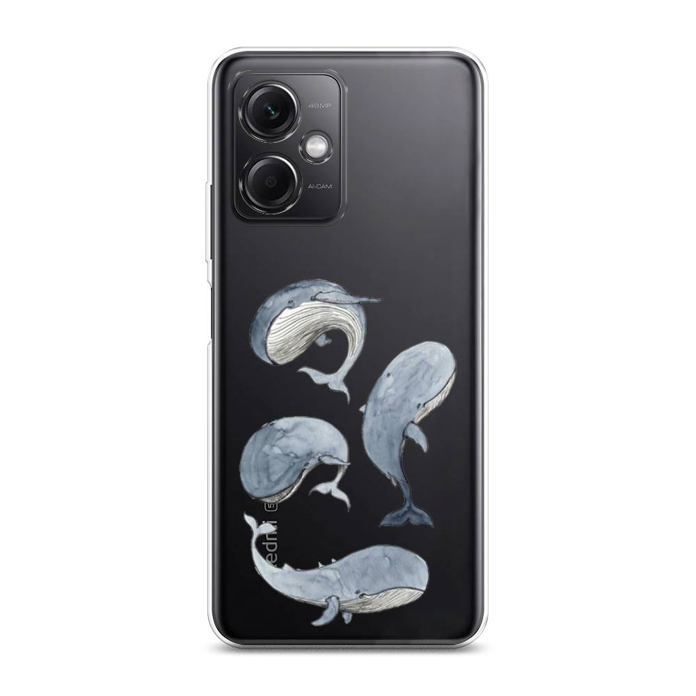 

Чехол Awog на Xiaomi Redmi Note 12 5G "Киты", Голубой;белый;прозрачный, 316950-1
