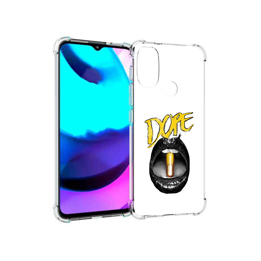 

Чехол MyPads Tocco для Motorola Moto E20 губы (PT162039.356.303), Прозрачный, Tocco