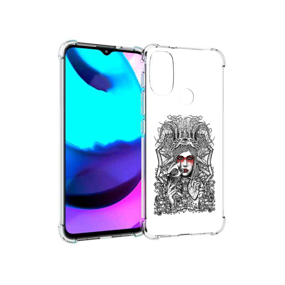 

Чехол MyPads Tocco для Motorola Moto E20 грусная девушка (PT162039.356.302), Прозрачный, Tocco