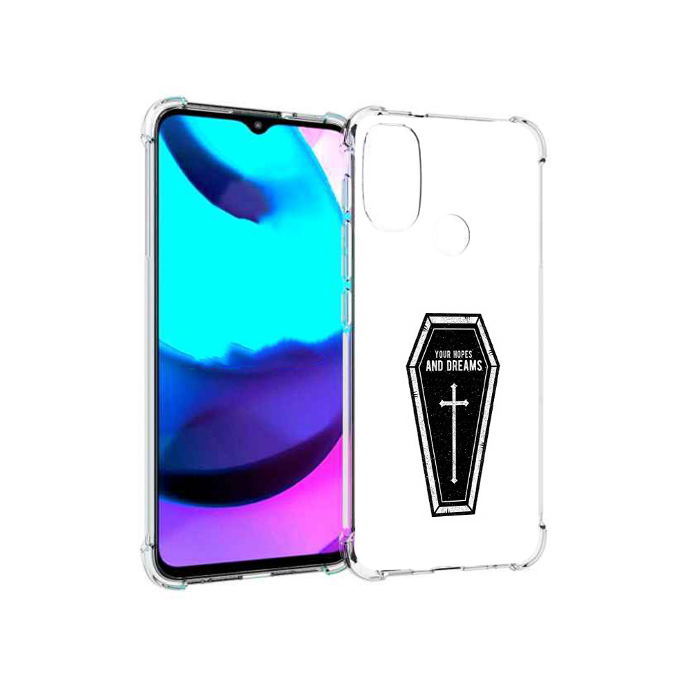 

Чехол MyPads Tocco для Motorola Moto E20 гроб с мечтами (PT162039.356.299), Прозрачный, Tocco