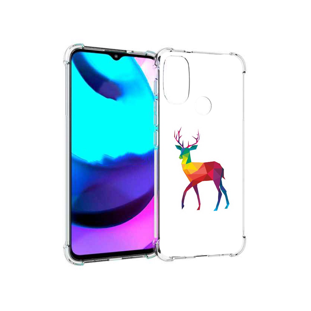 

Чехол MyPads Tocco для Motorola Moto E20 геометрический олень (PT162039.356.286), Прозрачный, Tocco