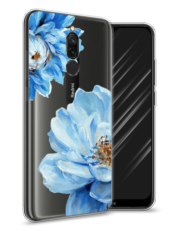 

Чехол Awog на Xiaomi Redmi 8 "Голубые клематисы", Разноцветный, 37150-8