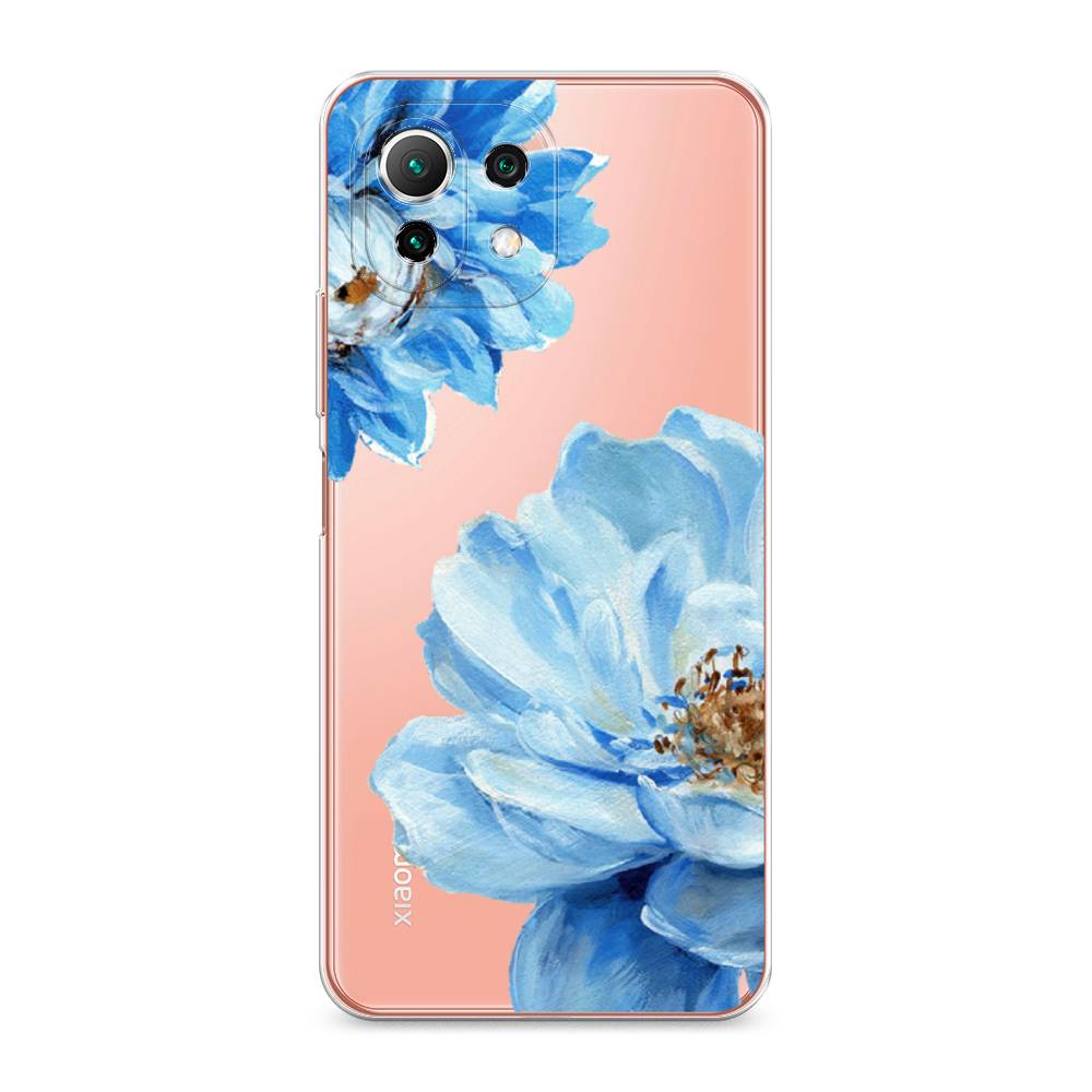 фото Чехол awog "голубые клематисы" для xiaomi mi 11 lite