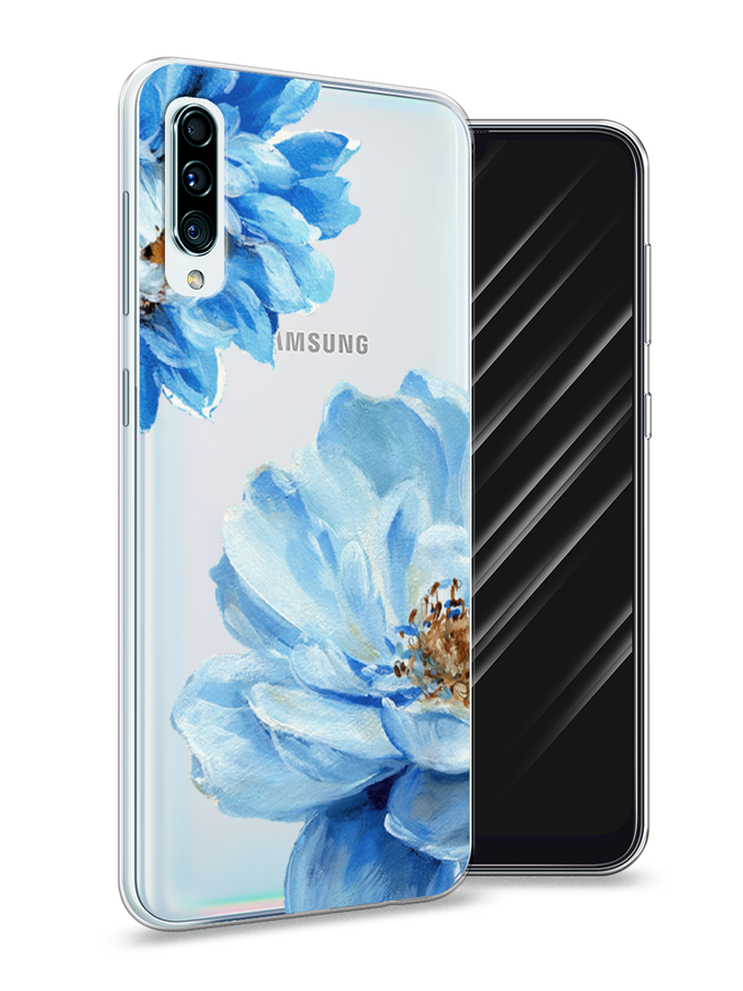 

Чехол Awog на Samsung Galaxy A50 "Голубые клематисы", Разноцветный, 27750-8