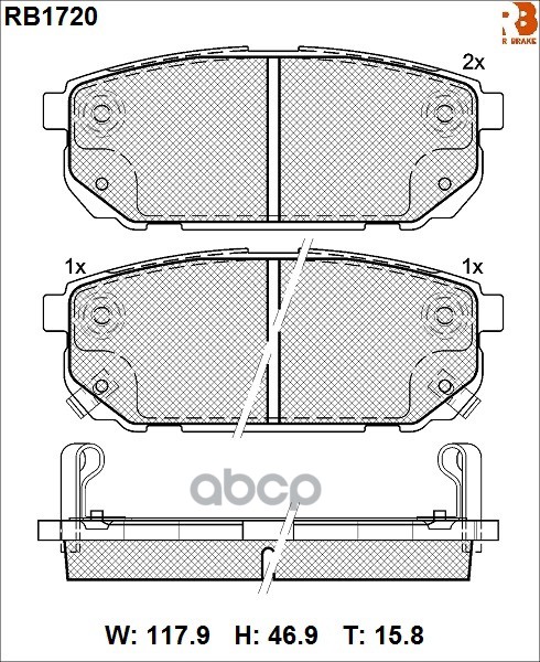 фото Дисковые тормозные колодки r brake 3ed00-583021 r brake арт. rb1720