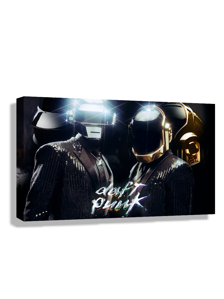 фото Картина drabs 90x60 см на холсте daft punk золотой шлем