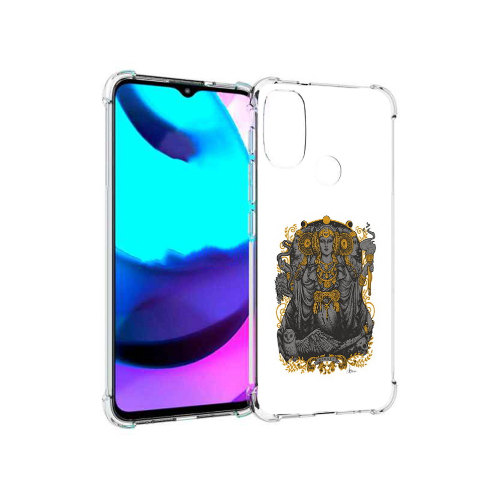 

Чехол MyPads Tocco для Motorola Moto E20 божество с золотыми элементами (PT162039.356.241), Прозрачный, Tocco