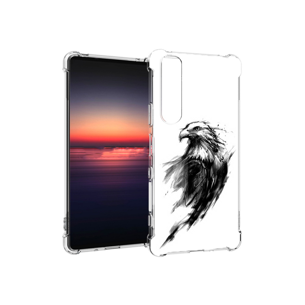 

Чехол MyPads Tocco для Sony Xperia 1 III чб птица (PT162368.229.670), Прозрачный, Tocco