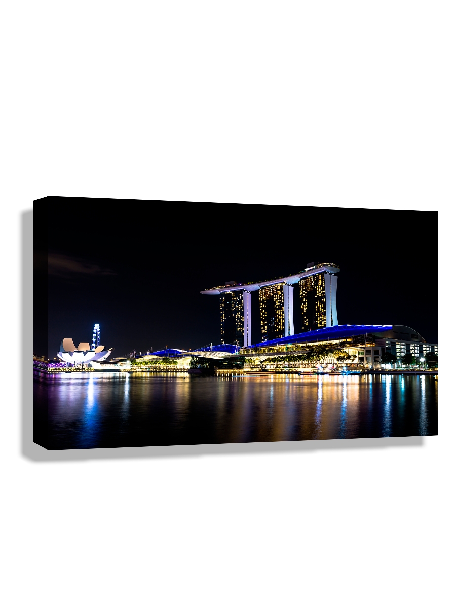

Картина DRABS 90x60 см на холсте Вид на ночной Marina Bay Сингапур