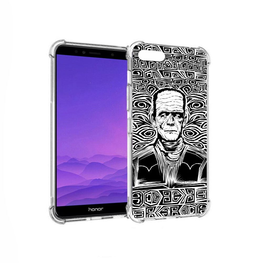 

Чехол MyPads Tocco для Honor 7A франкенштейн черно белый (PT111206.25.661), Прозрачный, Tocco