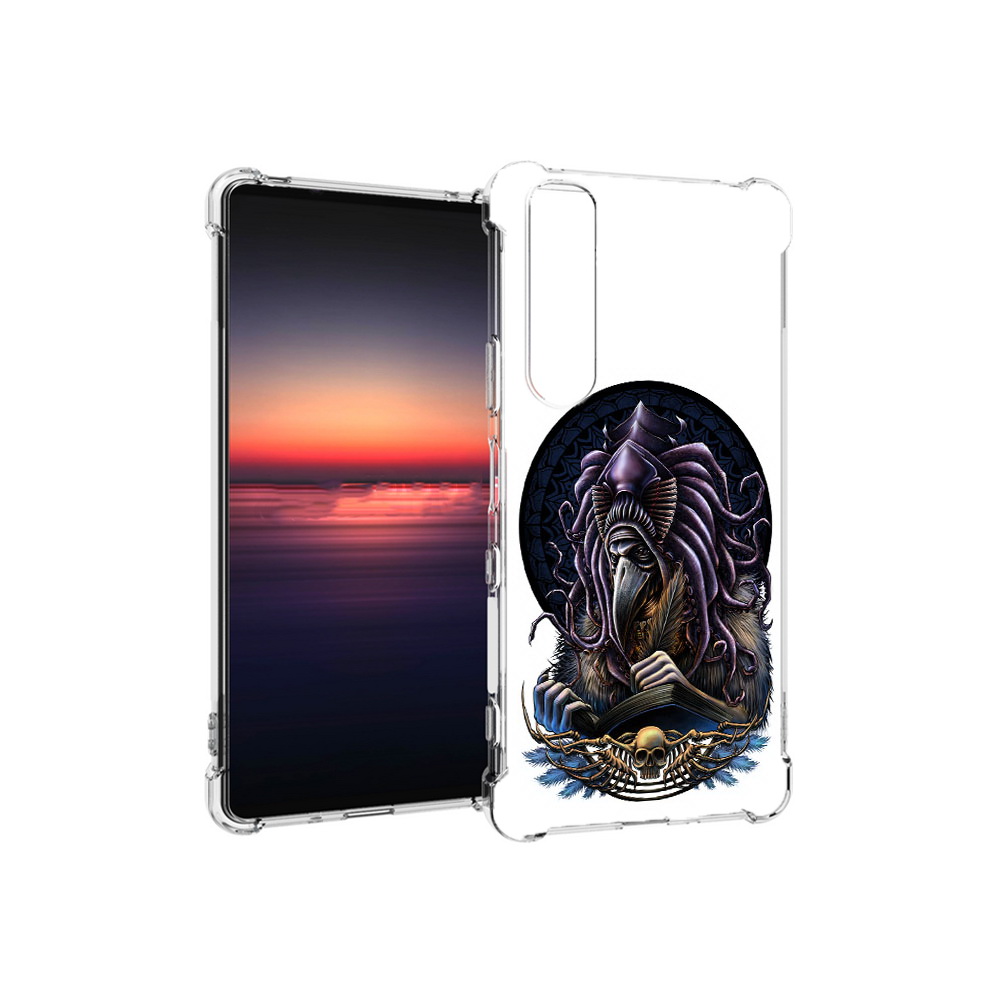 

Чехол MyPads Tocco для Sony Xperia 1 III умный ворон (PT162368.229.650), Прозрачный, Tocco