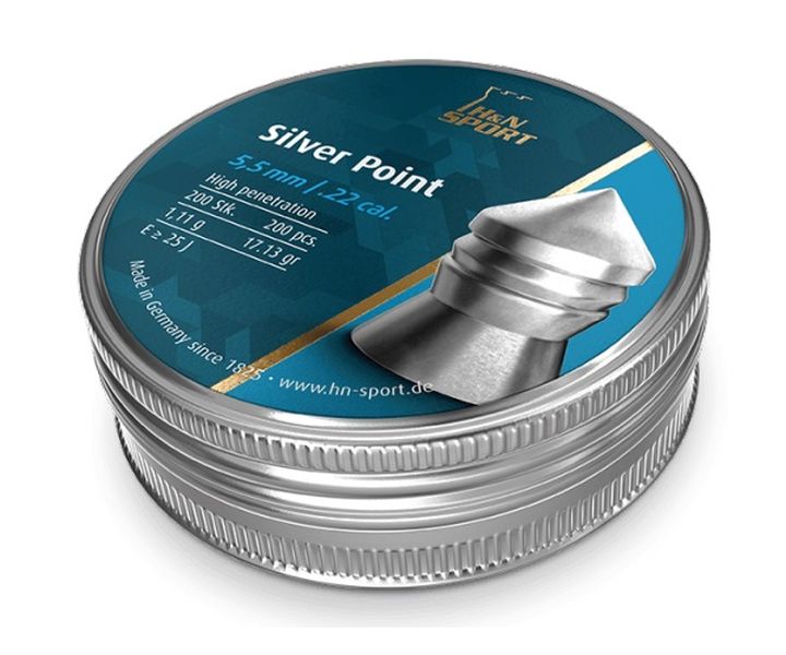 

Пули для пневматики Haendler & Natermann Silver Point 5,5 мм, 200 шт., Silver Point